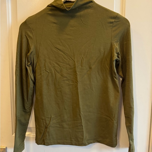 OAK + FORT Khaki Long Sleeve Top - Picture 2 of 3